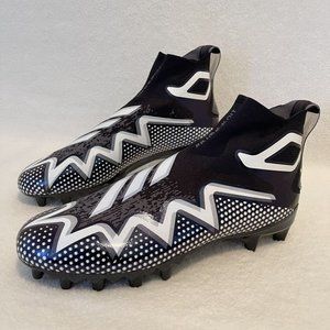 Adidas Black and White Men's Athletic Cleats
